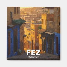 Fez Marocko Travel Magnet