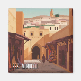 Fez Marocko Travel Magnet