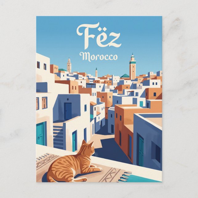 Fez Marocko Vykort (Framsida)