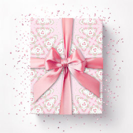 Fez Starburst Trellis i rosa och grönt Presentpapper