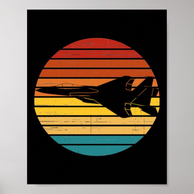 Ff-15 Eagle Retro Setting Sol-förreglare Poster (Framsidan)