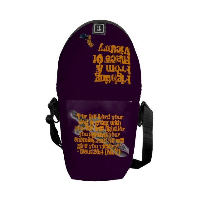 FFAPOV w/ Images Messenger Bag (purple/yellow) (Öppen Baksida)