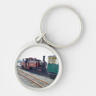 Ffestiniog and Transport for Wales Keyring Rund Silverfärgad Nyckelring