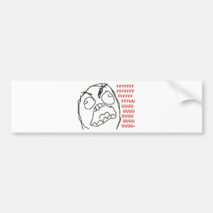 FFFFFFFUUUUUU - Ursinne! Bildekal