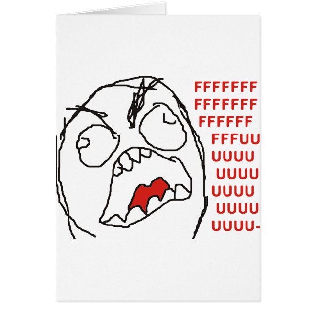 FFFFFFFUUUUUU - Ursinne! Hälsningskort (Framsidan)