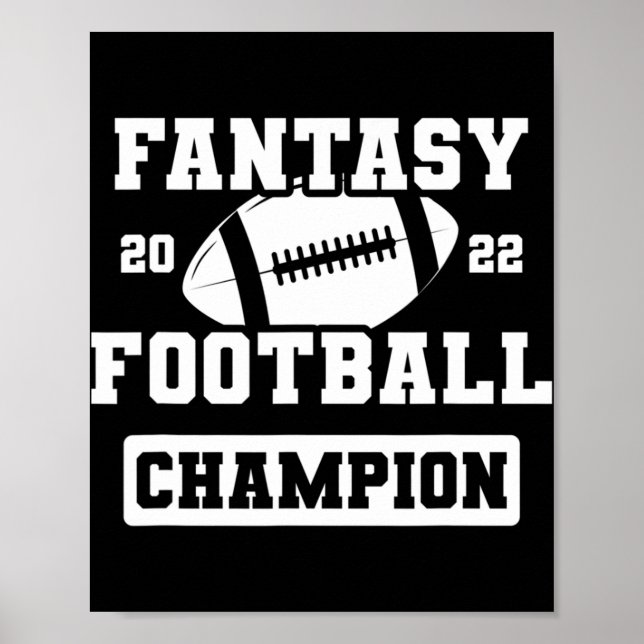 FFL League Champ Winner 2022 Fantasy Football Cham Poster (Framsidan)