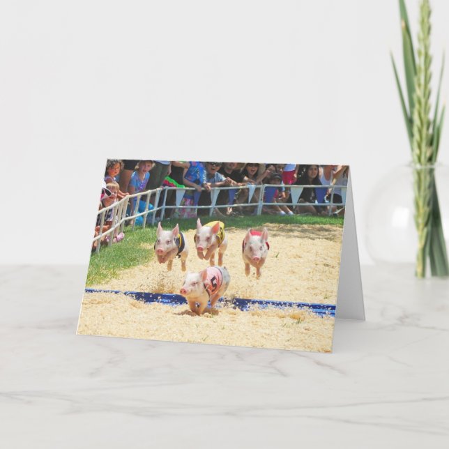 Fflygande Gris Greeting Card Kort (Framsida)