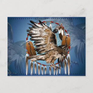 Fflygande Hawk Dreamcatcher-vykort Vykort
