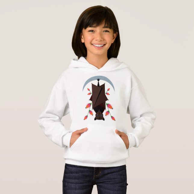 Fflygande räx Kids Pullover Hoodie T Shirt (Hel framsida)