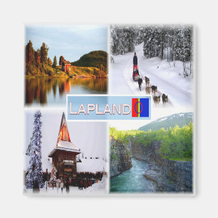 FI Lapland - Sjö Inari - Lammintupa - Jultomten Magnet