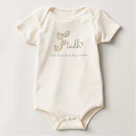 Fiadh flicknamn betydelse F monogram babykläder T Shirt
