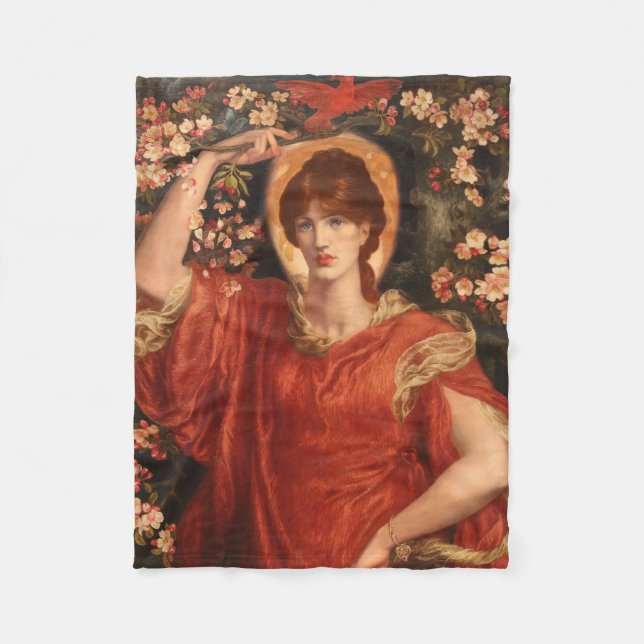 Fiammettas vision (av Dante Gabriel Rossetti) Fleecefilt (Framsidan)