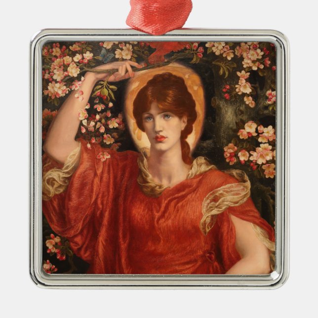Fiammettas vision (av Dante Gabriel Rossetti) Julgransprydnad Metall (Framsidan)