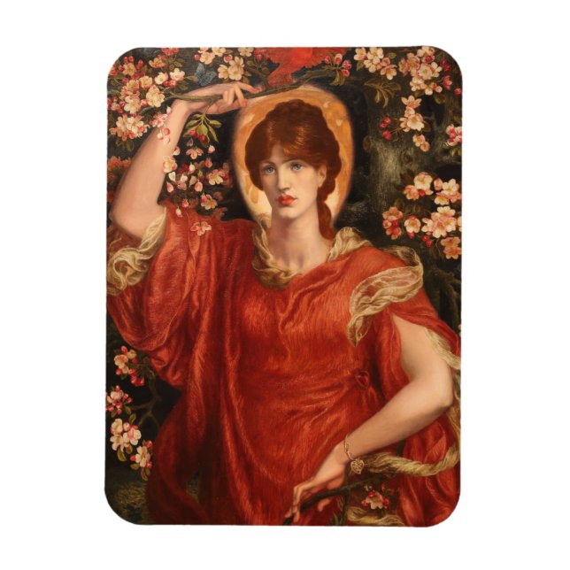 Fiammettas vision (av Dante Gabriel Rossetti) Magnet (Vertikal)