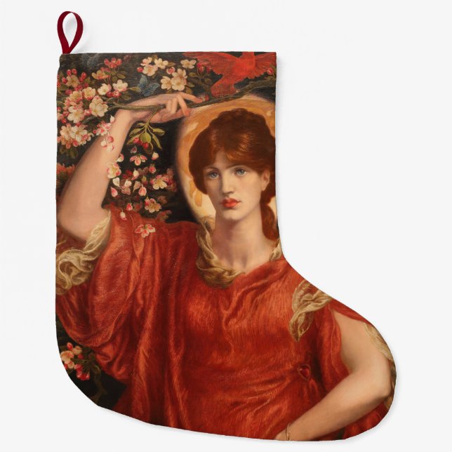 Fiammettas vision (av Dante Gabriel Rossetti) Stor Julstrumpa (Framsidan)