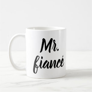 Fiancé Coffee Mugg - Inky Trendig Lettering