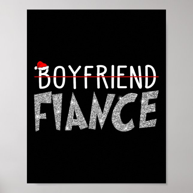 Fiance Fiancee jul Pajamas Engaged Par M Poster (Framsidan)