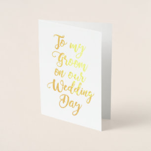 Fiance Future Make Wedng Groom Folierat Kort