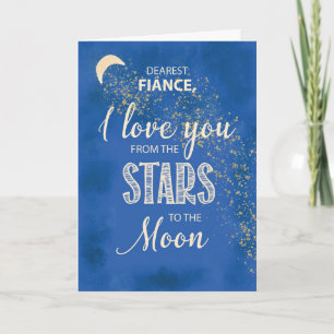 Fiance, Kärlek från Stars till Måne Natten Himlar Kort