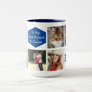 Fiancé Photo Template Collage Keepsaké Mugg