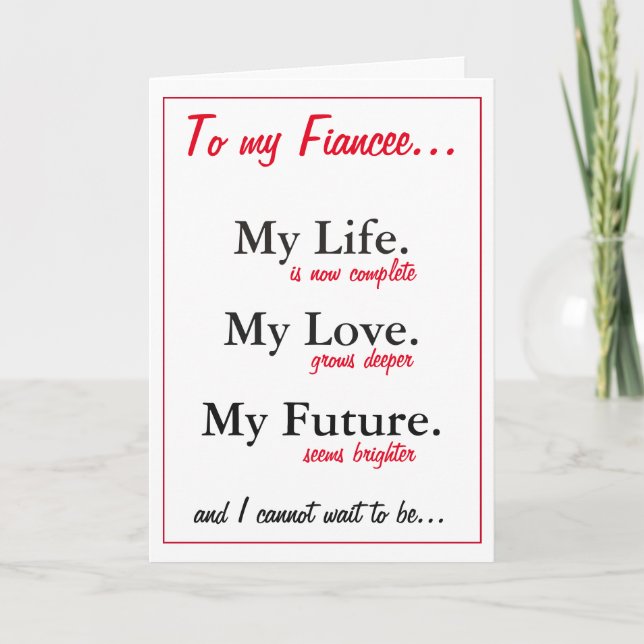 Fiancea-födelsedagskort.kärlek.från make till kort (Framsida)