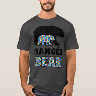 Fiancee Bear Autism-medvetenhet T Shirt