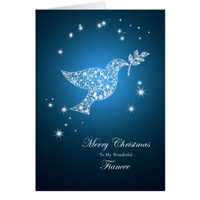 Fiancee, Dove of peace jul card Hälsningskort (Framsidan)