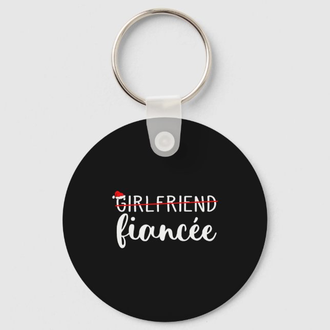 Fiancee Fiance Engaged Couples Matching Christmas  Nyckelring (Framsida)