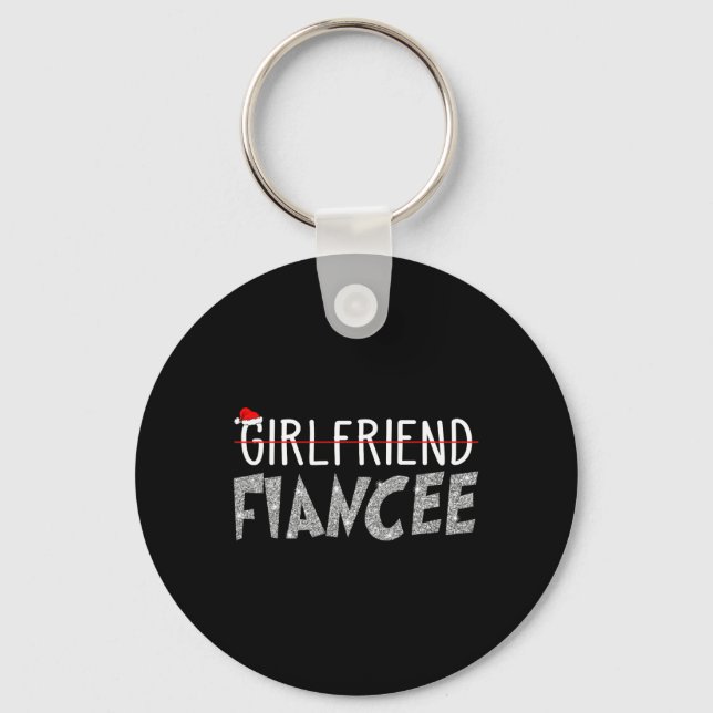 Fiancee Fiance jul Pajamas Engaged Par M Nyckelring (Framsida)
