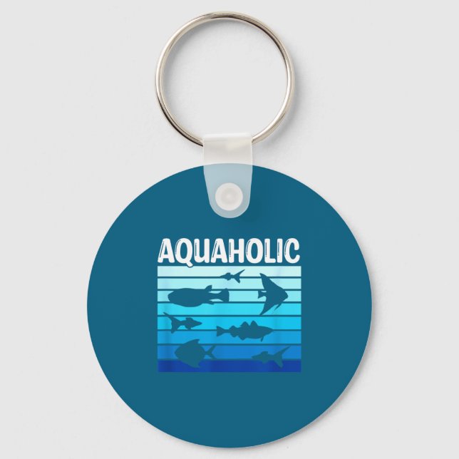 Fiank Funny Fishkeeper Quote Fish Keeper Aquarium  Nyckelring (Framsida)