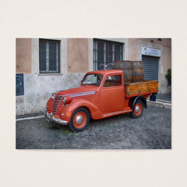 Fiat 1100 Pickup Visitkort (Framsidan)