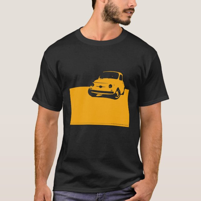 Fiat 500, 1959 - gulna på mörk tröja (Framsida)