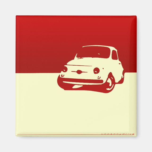 Fiat 500, 1959 - Rött ljus Magnet (Framsidan)