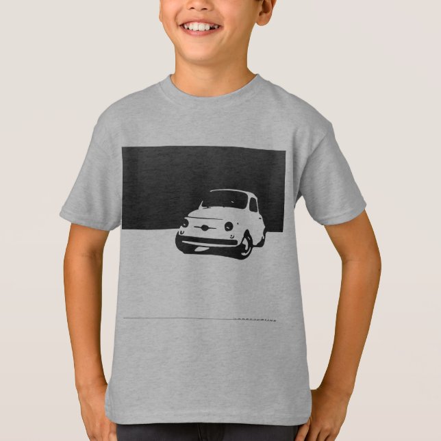 Fiat 500, 1959 - svärta på ljusa skjortor t-shirt (Framsida)