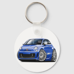 Fiat 500 Abarth blåttbil Nyckelring