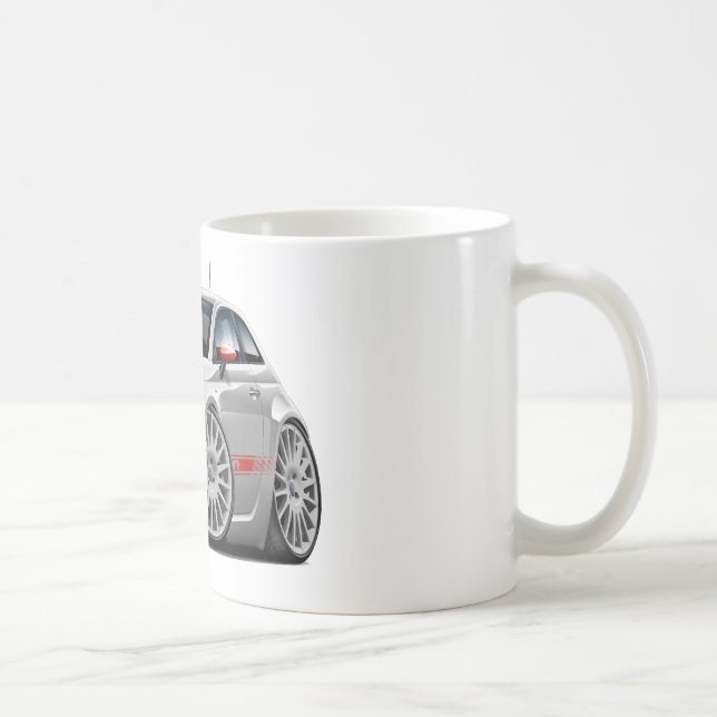Fiat 500 Abarth grå färgbil Kaffemugg (Höger)