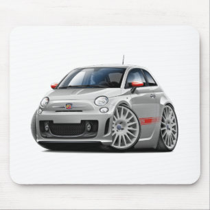 Fiat 500 Abarth grå färgbil Musmatta