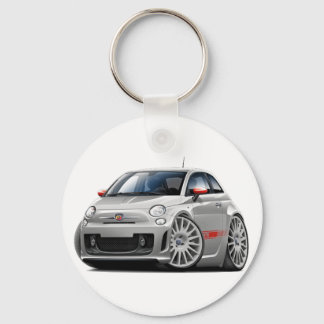 Fiat 500 Abarth Grått Car Nyckelring