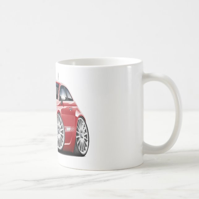 Fiat 500 Abarth röd bil Kaffemugg (Höger)