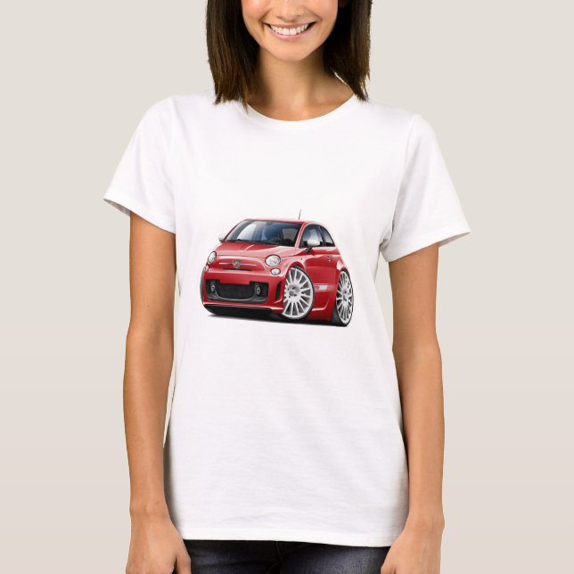 Fiat 500 Abarth röd bil Tröja (Framsida)