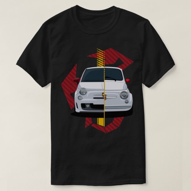 Fiat 500 Abarth T Shirt (Design framsida)