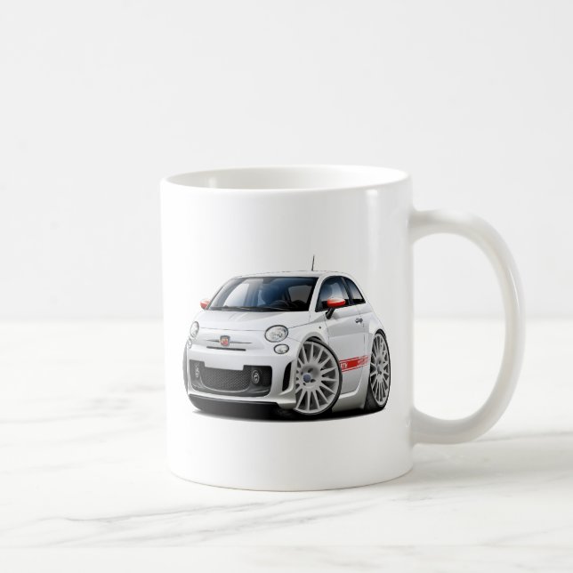Fiat 500 Abarth vitbil Kaffemugg (Höger)