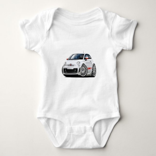 Fiat 500 Abarth vitbil Tröja (Framsida)