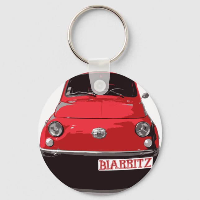 Fiat 500 Biarritz Nyckelring (Framsida)