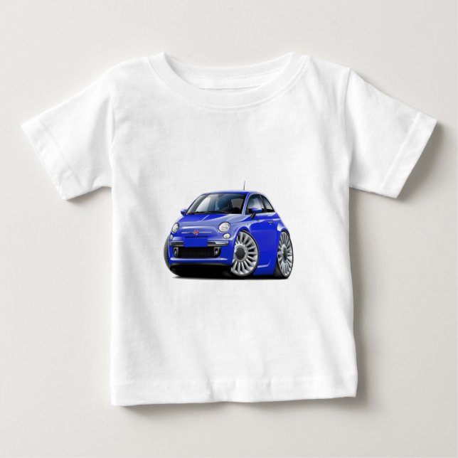Fiat 500 Blue Car Tröja (Framsida)