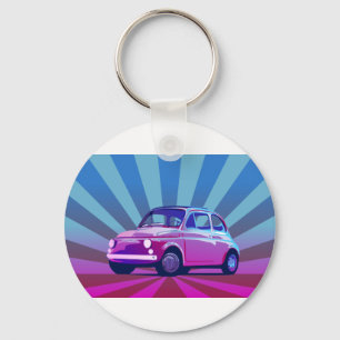 Fiat 500 Bunt Nyckelring