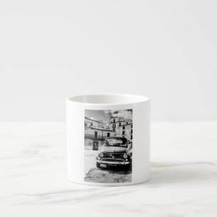 Fiat 500, cinquecento i italien, klassikerbilgåva espressomugg