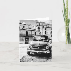 Fiat 500, cinquecento i italien, klassikerbilgåva kort