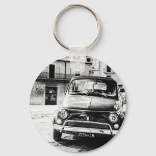 Fiat 500, cinquecento i italien, klassikerbilgåva nyckelring