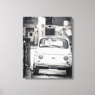 Fiat 500, cinquecento, i italien, klassikerkanfas canvastryck